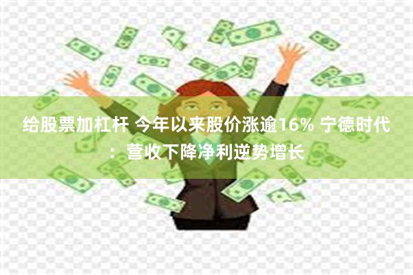 给股票加杠杆 今年以来股价涨逾16% 宁德时代：营收下降净利逆势增长