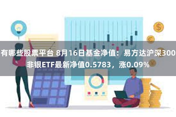 有哪些股票平台 8月16日基金净值：易方达沪深300非银ETF最新净值0.5783，涨0.09%