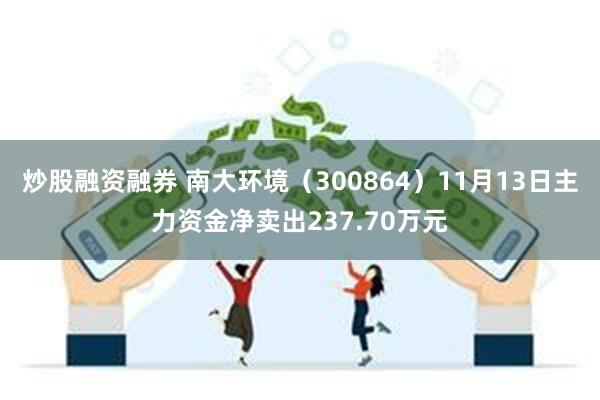 炒股融资融券 南大环境（300864）11月13日主力资金净卖出237.70万元